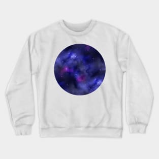 Print Texture of Cosmic Universe with Cute Stars Crewneck Sweatshirt